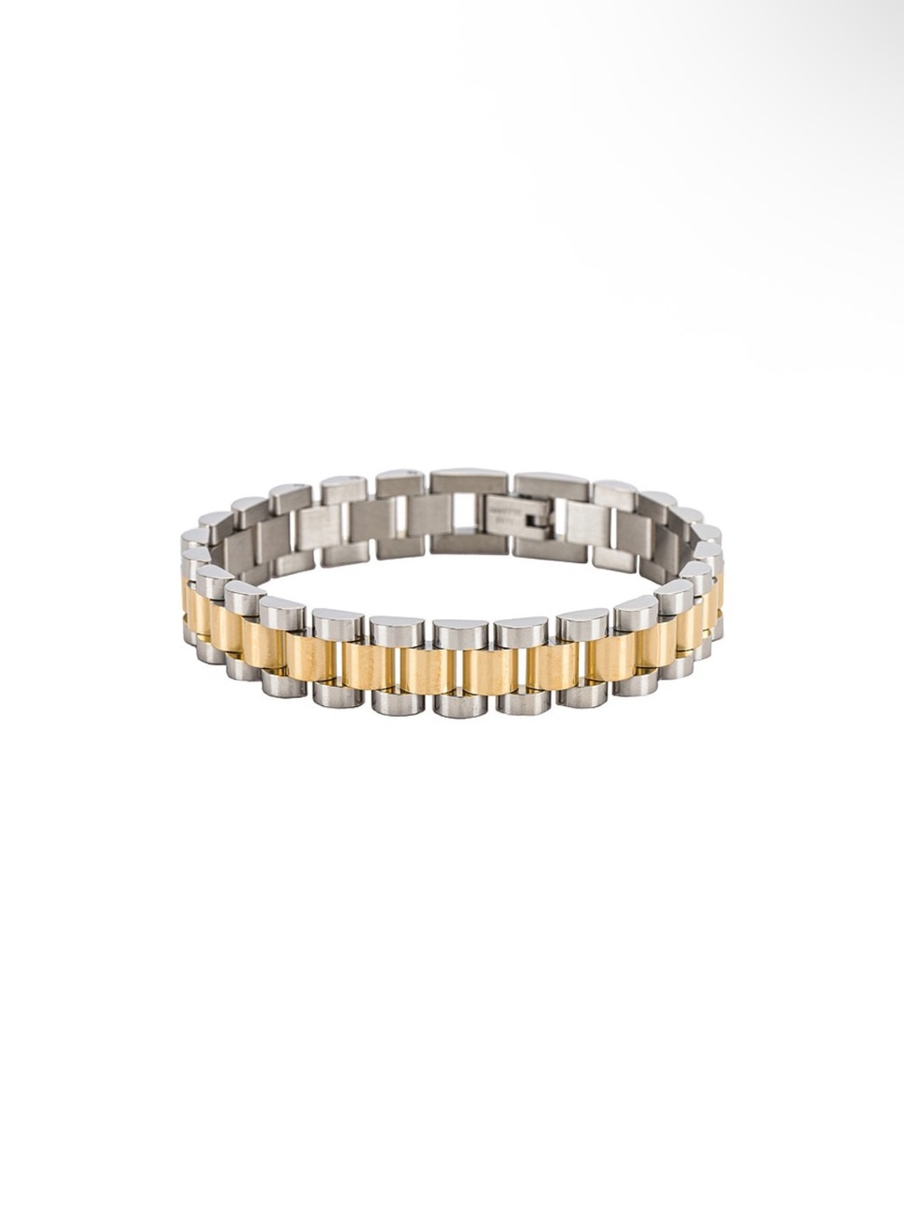 Anthropologie Macrae Two-Tone Link Bracelet - Gold and Silver